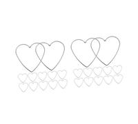 ULTECHNOVO 20 pcs Heart Shape Dreamcatcher Metal Rings Sturdy Smooth Surface DIY Cloth Frame for Handmade Wall Hanging Home Decor Accessories for Women