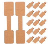 ULTECHNOVO 200pcs Brown Paper Rectangle Jewelry Price Tags Self Adhesive Labels for Necklaces and Bracelets Easy Application No Adhesive Residue for Pricing and Organization