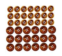 ULTECHNOVO 200pcs Coffee Color Resin Horn Imitation Buttons Coat Accessories for Women Blazers Suits Cardigans Sewing Crafts and Clothing DIY