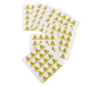 ULTECHNOVO 200pcs Electric Shock Protection Label Self-adhesive High Voltage Warning Sticker Triangle Safety Sign Yellow Greaseproof Label for Electrical Panel Indoor Outdoor Equipment