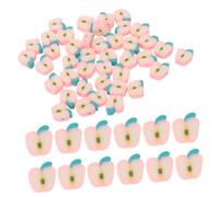 ULTECHNOVO 200pcs Polymer Clay Fruit Beads for DIY Jewelry Making Straight Hole Spacer Charms in Vibrant Colors Lightweight Bracelet and Keychain Accessories for Women Crafting