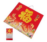 ULTECHNOVO 2026 Year of the Horse Feng Shui Wall Calendar 2pcs Tear-Off Monthly Pages Chinese Lunar Full Year Planner for Home Office Decorations