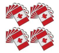 ULTECHNOVO 20pcs Canada Flag Drip Oil Charms for DIY Bracelets Necklaces Anti-fade Alloy Pendants Craft Charms for Canadian Jewelry Making Accessories