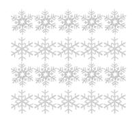 ULTECHNOVO 20pcs Cloth Patches Clothes Patches Winter Themed Embroidery Easy to Sew and Cut Silver Delicate Stylish Appliques for Weddings and Parties Hair Accessories