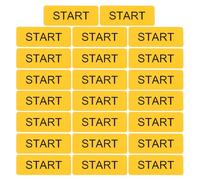 ULTECHNOVO 20pcs Industrial Start Label Stickers Vinyl Start Panel Indicator Decals with Black Text Replacement Machine Nameplate for Safety Signage in Manufacturing Settings