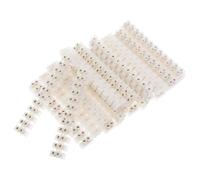 ULTECHNOVO 20pcs Position Dual Row Screw Terminal Block White Electric Barrier Connector Strip for Reliable Multidevice Electrical Connections Space Saving Design for DIY Projects