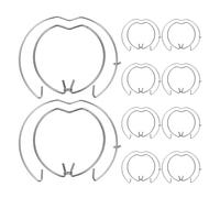 ULTECHNOVO 20pcs Spring Clips Replacement for Mr11 Mr16 Recessed Light Downlight Retaining Clips, Heart Shape Bulb Retainer Rings for Ceiling Spotlight Fixtures, Silver