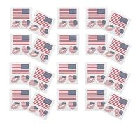 ULTECHNOVO 20pcs Sweat-resistant National Flag Temporary Tattoos Water Transfer Paper and Pet Film for 2026 Sports Events and Gatherings, Comfortable Fit Patriotic Face Stickers