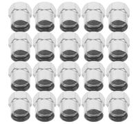 ULTECHNOVO 20pcs Universal Car Tire Valve Stem Caps Sturdy Plastic Dust Covers for Wheels Automotive Valve Caps Kit for Road Vehicles and Motorbikes