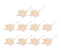 ULTECHNOVO 21pcs Maple Leaf Craft Kit Wooden Leaves for Crafts Paintable Hanging Ornaments with String Fall DIY Decorations for Autumn Art Projects