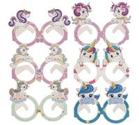 ULTECHNOVO 24 Pairs Unicorn Theme Party Glasses Sturdy Paper Eyeglasses for Birthdays Celebrations Weddings Festivals Fun Party Favors for Adults