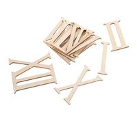 ULTECHNOVO 24pcs 2 Sets Wood Roman Numbers Letters Creative DIY Crafts Sturdy Smooth Surface Beige Roman Numerals for Painting Projects