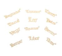ULTECHNOVO 24pcs Gold Letter Pendant Charms DIY Jewelry Making Accessories for Necklace Bracelet Constellation Theme Pendants with Loop Skin-friendly and Fade-resistant Craft Supplies
