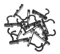 ULTECHNOVO 24pcs Large Black Plastic Grid Wall Hooks for Heavy-Duty Hanging, Nail-Free Utility Hooks for Home Storage, Garage and Retail Display Organizers