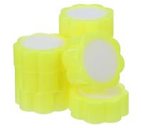 ULTECHNOVO 24pcs Yellow Finger Moistener Sponge for Counting Money, Non-staining Fingertip Damper for Office Paperwork, 2.68" Flower-Shaped Moisturizer Pads for Cashiers and Bank Use