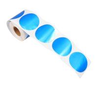 ULTECHNOVO 250pcs Blue Serrated Edge Self Adhesive Embossing Stickers for Certificates and Awards Formal Seal Labels for Graduation Envelopes Notary Seals Company Stamps and Scrapbooking