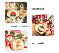 ULTECHNOVO 25Pcs Christmas DIY Wooden Cutouts Unfinished Hanging Ornaments for Xmas Tree Decoration Natural Wood Color Smooth Surface Wooden Slices for Painting and Crafting