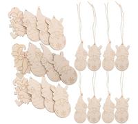 ULTECHNOVO 25pcs Easter DIY Wooden Gnome Cutouts Unfinished Wood Slices for Crafts 60-70mm Hanging Home Decoration Ornaments