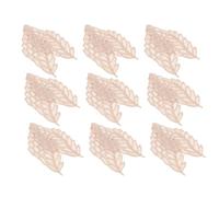 ULTECHNOVO 25pcs Embroidery Patches Clothing Ornament Leaf Shaped Appliques Polyester Silk Elegant Beautiful Clothes Sticker Easy to Sew for DIY