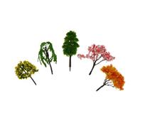 ULTECHNOVO 25pcs Miniature Artificial Trees Micro Landscape Decor for Sand Table DIY Crafts Realistic Simulation Plants with Sakura Maple Fragrant Yellow-flowering Green and Willow Office and