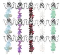 ULTECHNOVO 25Pcs Mixed Color Natural Crystal Angel Pendants Charms for DIY Jewelry Making Necklace Bracelet Earring Accessories