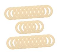 ULTECHNOVO 25Pcs Natural Wood Rings for Macrame Jewelry Making Smooth Unfinished Wooden Rings for DIY Crafts Necklace and Decor Accessories