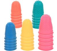 ULTECHNOVO 25pcs Non-slip Rubber Finger Cots Finger Protective Covers with Textured Surface Lightweight Fingertip Sleeves for Industrial Safety and Hand Protection Random Color