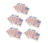 ULTECHNOVO 25pcs Removable Temporary Tattoos Sticker with American Flag Design for Soccer Party Decor and Independence Day, Washable Plastic Face Stickers for Cars and Doors