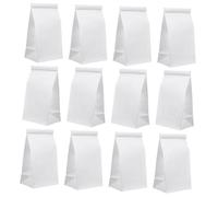 ULTECHNOVO 25pcs White Disposable Vomit Bags Travel Sick Bags with Seal Tab Cowhide Film Paper Material Portable Emesis for Car Pregnant Women Airplane Use