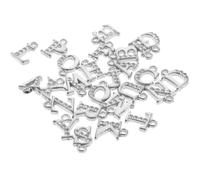 ULTECHNOVO 26pcs Alloy Letter Charms with Rhinestones, Alphabet Pendants for Jewelry Making, Smooth Edges, Silver Mini Craft Letters for DIY Jewelry and Art Craft Projects