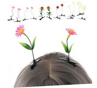 ULTECHNOVO 28pcs Simulation Plant Hair Barrettes for Cute Creative Hair Clips with Green Gradient Leaves Mushroom Red Fruit Sunflower Comfortable Non-pulling Accessories for Daily Wear and