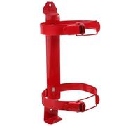 ULTECHNOVO 2kg Fire Extinguisher Holder Wall Mount Heavy Duty Iron Bracket Space-Saving Multifunctional Use for Homes and Boats Red