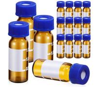 ULTECHNOVO 2ml Amber Glass Vials with Screw Tops, Borosilicate & Light-Blocking for Lab Sampling, HPLC & Specimen Storage, for Scientists, Researchers & Labs