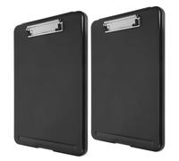 ULTECHNOVO 2pcs A4 Clipboard with Storage Compartments and Pen Holder, Sturdy Writing Support Clipboard Folder Made of Pp and Metal, Resisting Bending or Cracking, for Business and School Use