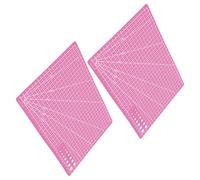 ULTECHNOVO 2pcs A4 Double Sided Cutting Mat for Crafts with Measurement Grid, Non-Slip Pp Desk Protector, 12x9 Inches for Vinyl Projects and Quilting