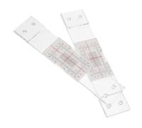 ULTECHNOVO 2pcs Acrylic Crack Gauge Rulers for Measuring Wall and Concrete Cracks Lightweight Width Monitor for Residential Home Maintenance and Structural Inspection