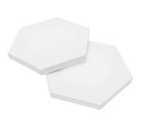 ULTECHNOVO 2pcs Acrylic Porch Decorative Drawing Board Creative Painting Board for Artists and Students White Hexagon Shape Cotton Cloth Fiber Density Plate Suitable for Oils Acrylics