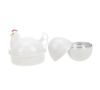 ULTECHNOVO 2Pcs Adorable Egg Steamer Microwave Poached Egg Maker Lightweight Portable Smooth Surface Easy Clean for Travel Camping Worker Student