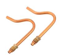 ULTECHNOVO 2pcs Air Compressor Exhaust Tube with Aluminium Copper Material, Excellent Thermal Conductivity and High-Temperature Resistance, One-Way Flow Connector for Air Pump Cylinder Head