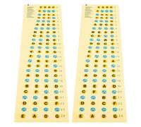 ULTECHNOVO 2pcs Bass Fretboard Sticker Marks for Beginners, Adhesive Design with No Residue, Paper and Pvc Material, Practical Scale Decals for Bass Fingerboard
