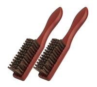 ULTECHNOVO 2pcs Beard Brush Set for Men Wooden Curl Brush Detangling Beard Comb for Styling Grooming and Cleaning Facial Hair Effortlessly