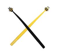 ULTECHNOVO 2pcs Bee Shaped Gel Ink Pens 0.5mm Fine Tip, Silicone Material, Smooth and Precise Lines, Comfortable Grip, for Offices and Classrooms