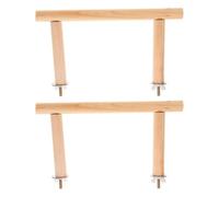 ULTECHNOVO 2pcs Birdcage Perch Parrot Perch Natural Wood Brown for Exercise and Playing Time the Cage Bird Cage Accessories for Pet Bird