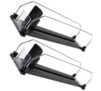 ULTECHNOVO 2pcs Black Plastic Drink Replenishment Pusher 380-390mm for Refrigerator Beverage Organizer Vending Machine Automatic Sliding Bottle Can Dispenser for Supermarket and Retail