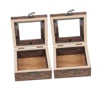 ULTECHNOVO 2pcs Butterfly Specimen Storage Case with Top Lid Sturdy Insect Display Box for Biology Education and Home Decor Portable Lightweight Brown Preservation Frame