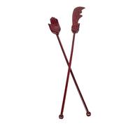 ULTECHNOVO 2Pcs Carved Wooden Sticks for Buddhist Rituals Handcrafted Tools for Temples Altars Traditional Design for Creating Peaceful Ambiance