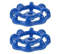 ULTECHNOVO 2pcs Cast Steel Metal Valve Handle 7x7mm Blue Hose Bib Replacement Faucet Valve Wheel Handwheel Control in Industrial Use