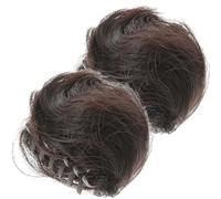 ULTECHNOVO 2pcs Cat Ear Claw Clip with Hair Attached Hair Buns Fluffy Silk Fashion Style Easy to Put on Or Take for Dancing and Daily Wear Ladies Women