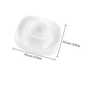 ULTECHNOVO 2pcs Ceramic Egg Cups Household Egg Holders Square Stands for Soft and Hard Boiled Breakfast Use