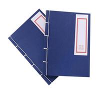 ULTECHNOVO 2pcs Creative Hand-made Thread Notebook Blue Cover Retro Secret Notepad Diary Book with 60 Sheets Portable Design for Graduation Festival and Back to School